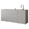 SIDEBOARD Vera 150 mit weißer LED Beleuchtung - Grau, Holzwerkstoff (150/66/40cm) - MIRJAN24