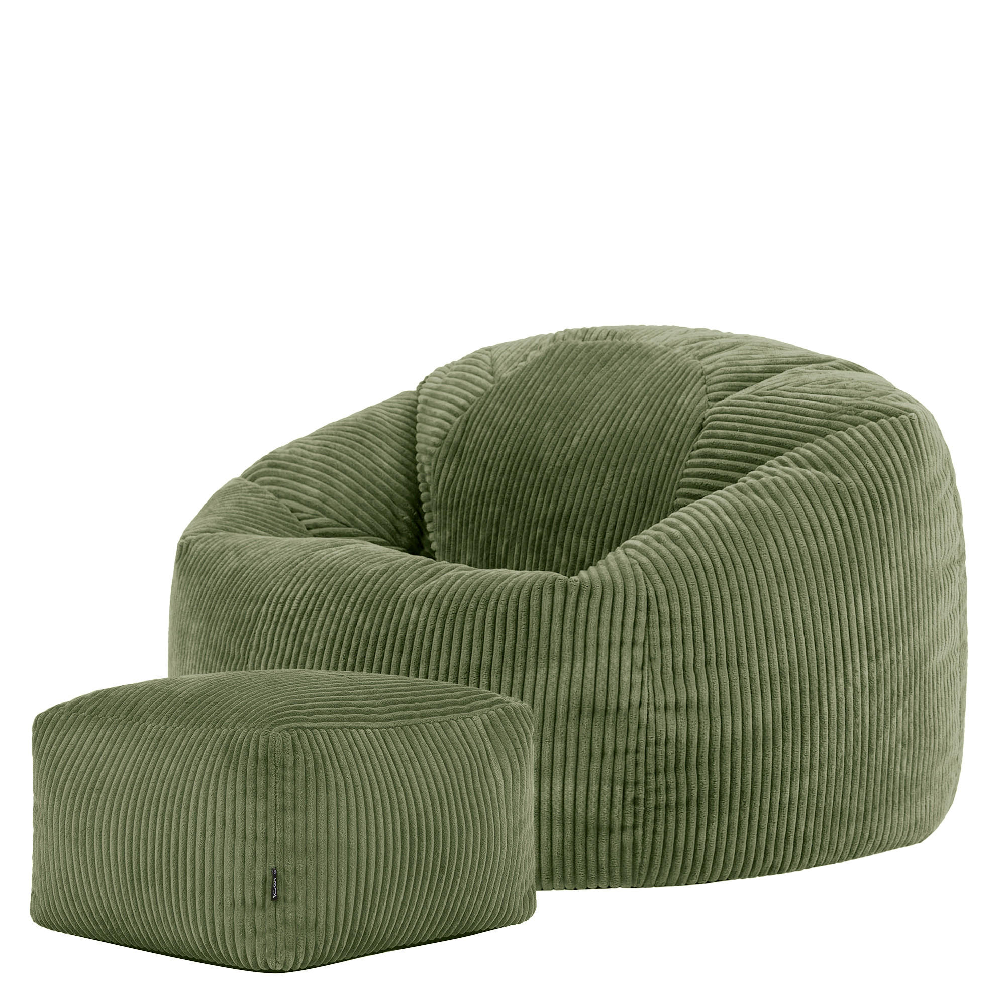 SITZSACK mit Hocker Kingston XXL - Salbeigrün, Textil (92/52/92cm) - icon