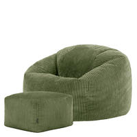 SITZSACK mit Hocker Kingston XXL - Salbeigrün, Textil (92/52/92cm) - icon