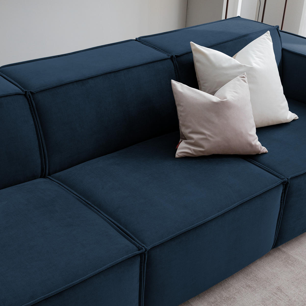 3-SITZER SOFA - Dunkelblau, Textil (260/70/96cm) - home24