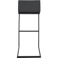 BARHOCKER New Orleans Kunstleder B dunkelgrau - Schwarz/Grau, Kunststoff/Metall (40/96/50cm) - TPFLiving