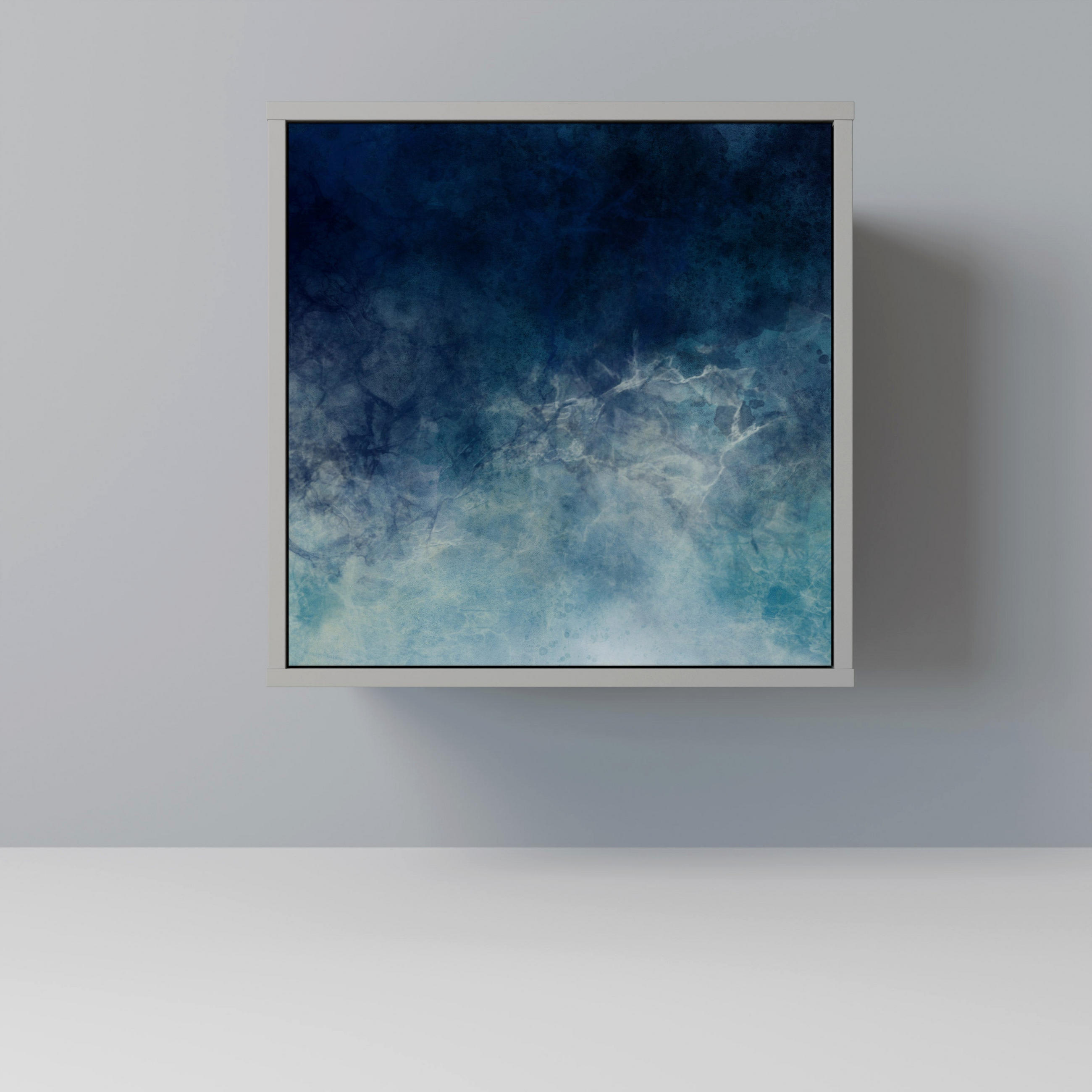 SIDEBOARD CELESTIAL FALL, Grau, 57,5x42x57,5 cm, Ohne Füße - Multicolor/Grau, Holzwerkstoff (57.5/57.5/42cm) - SpaceRebels