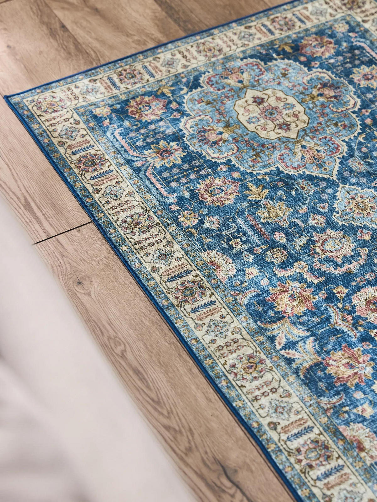 LÄUFER Laury Blau 80x240 cm - Blau, Kunststoff/Textil (80/240cm) - benuta Pop