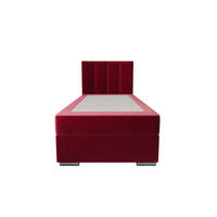 BOXBETT ZILANO 2 mit Matratze H3 und Topper 80x200 Itaka 34 rechts - Rot, Holz/Textil (80/200cm) - Bedante