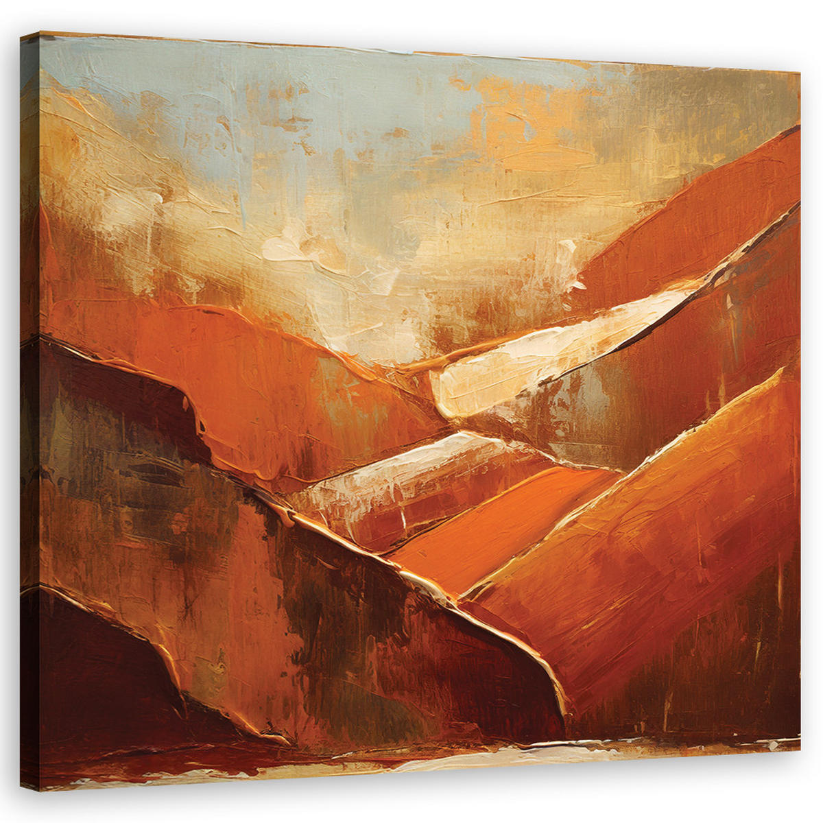 WANDBILD orange abstraktion - Orange, Textil (50/50cm) - Feeby