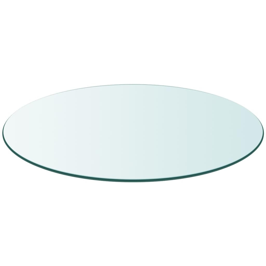 TISCHPLATTE rund Ø 70 cm Dicke 8 mm Transparente Glasplatte - Transparent, Glas (70/70/0.8cm) - DELUKE