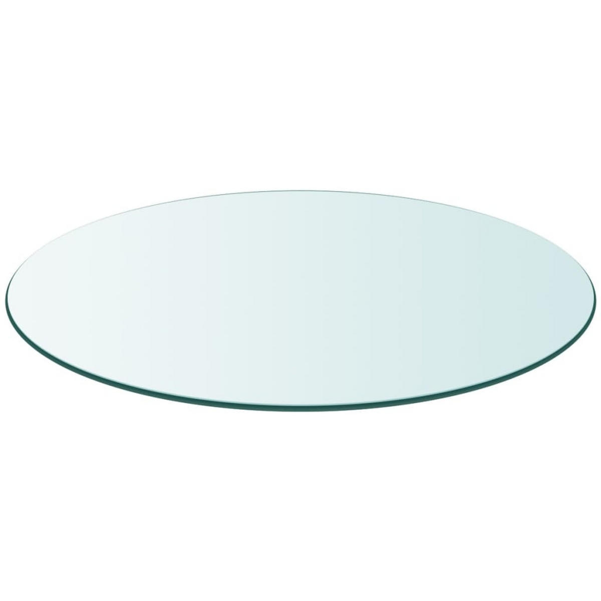 TISCHPLATTE rund Ø 90 cm Dicke 10 mm Transparente Glasplatte - Transparent, Glas (90/90/1cm) - DELUKE