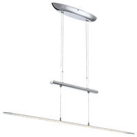 LED HÄNGELEUCHTE Chrom Silber höhenverstellbar - Silberfarben, Metall (92.5/7/150cm) - Globo Lighting