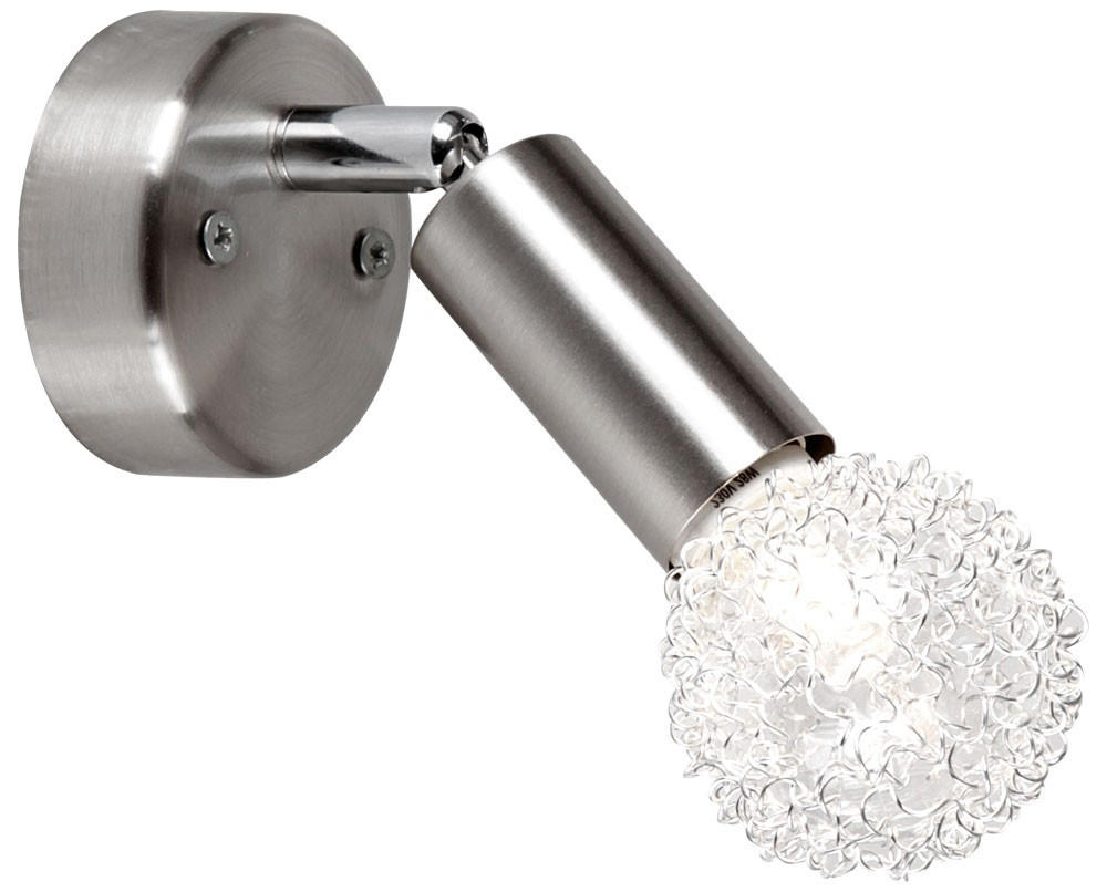 LED WANDLEUCHTE Elastica Silber Drahtgeflecht - Silberfarben, Metall (15/12/15cm)