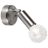 LED WANDLEUCHTE Elastica Silber Drahtgeflecht - Silberfarben, Metall (15/12/15cm)