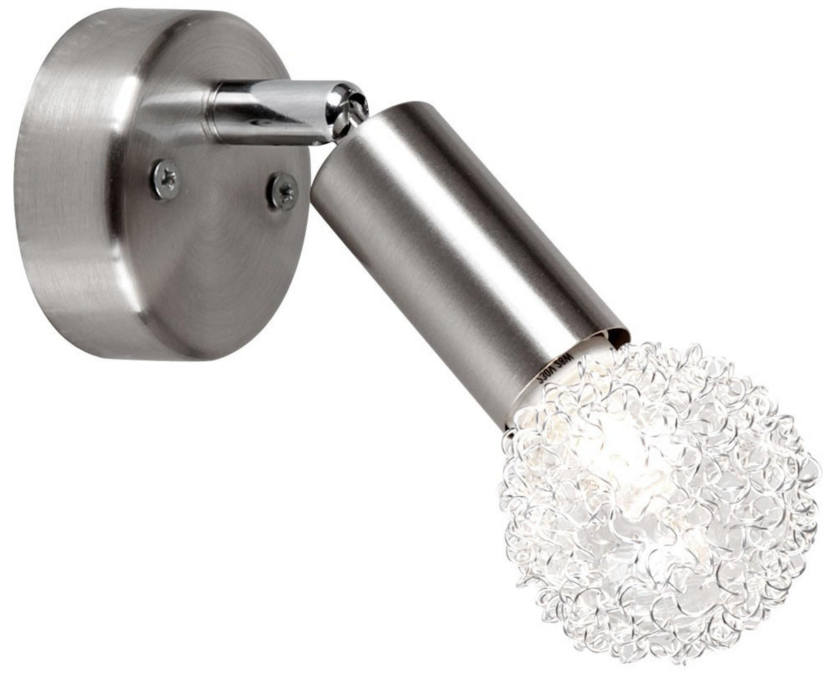 LED WANDLEUCHTE Elastica Silber Drahtgeflecht - Silberfarben, Metall (15/12/15cm)