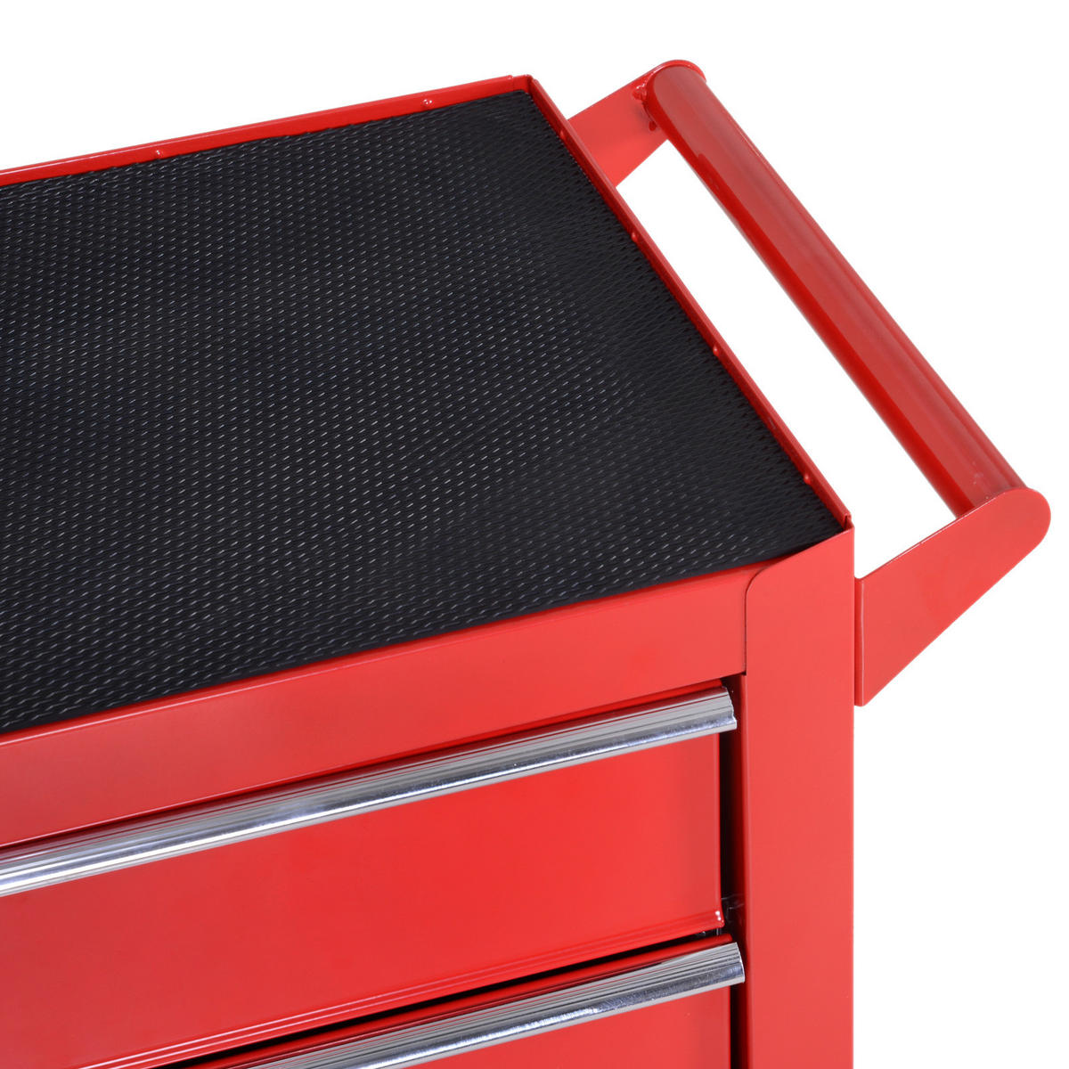 WERKSTATTWAGEN mit Rollen, Stahl, Rot - Rot, Metall (69/75/33cm) - DURHAND