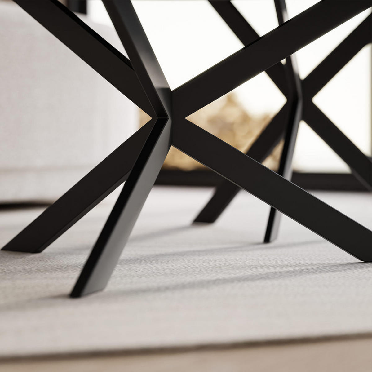 KONFERENČNÍ STOLEK LIBERO kulatý z MDF, černý / dub Craft Gold - černá/dub Wotan, kov/kompozitní dřevo (75/75/36cm) - Idohome