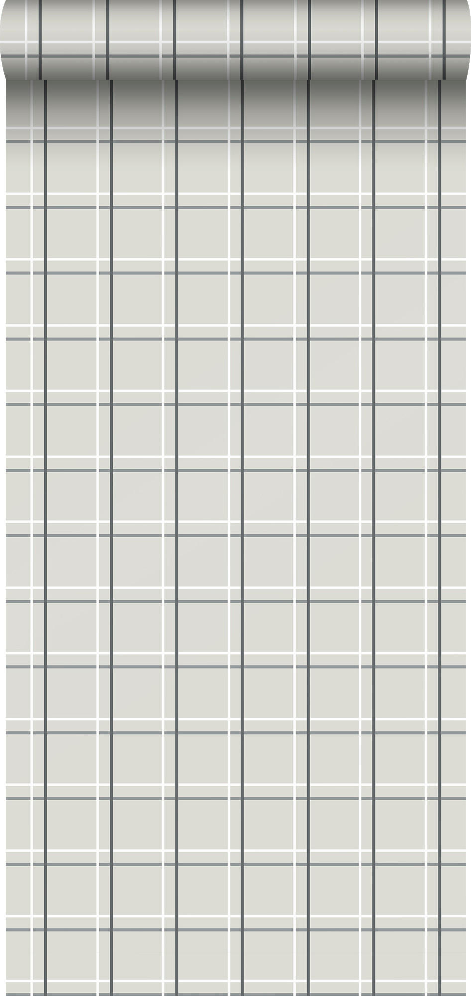 TAPETE Karomuster 53 cm x 10 m - Beige, Papier (53/1000cm) - Sanders & Sanders