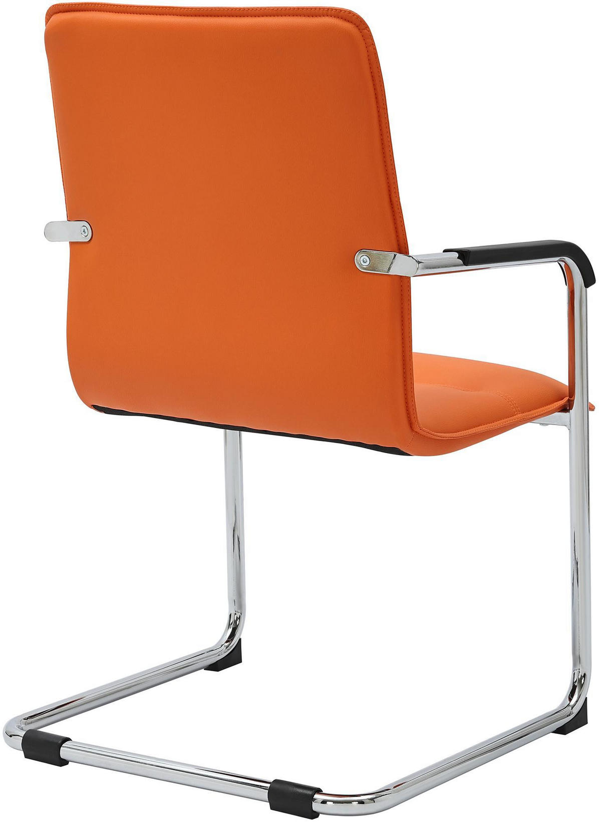 SCHWINGSTUHL 2er Set Lederlook Orange - Orange, Textil/Metall (57/92/59cm) - CLP
