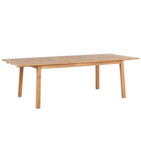 GARTENTISCH Akazienholz hellbraun 180-240/100 cm ausziehbar Cesana - Hellbraun, Holz (100/75/180cm) - Beliani