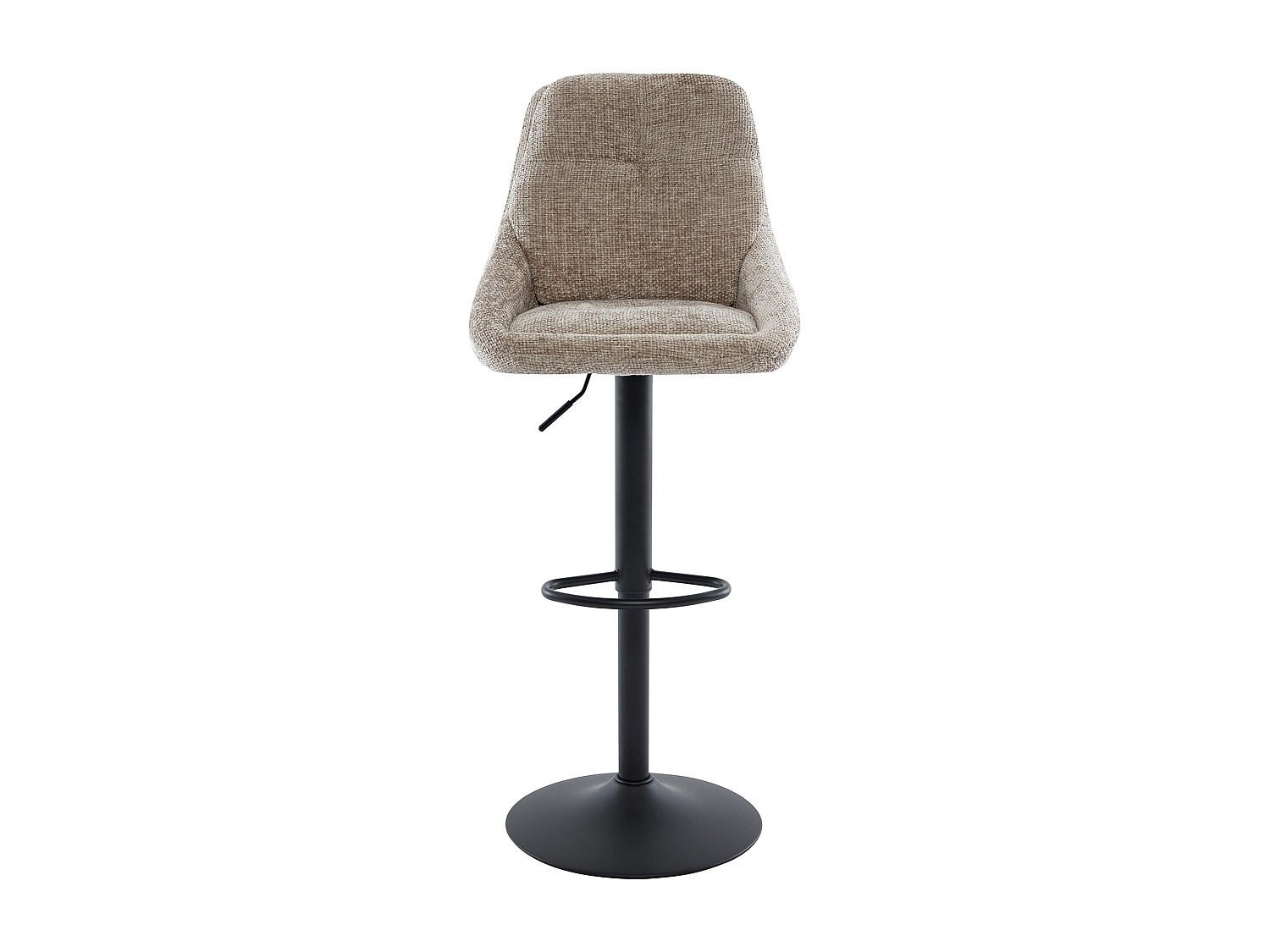 BARHOCKER - 48.5 cm x 54 cm - Stoff - Taupe - LARANZA - Taupe, Textil (48.5/118/54cm) - Vente-Unique