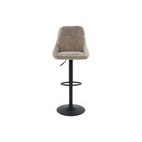 BARHOCKER - 48.5 cm x 54 cm - Stoff - Taupe - LARANZA - Taupe, Textil (48.5/118/54cm) - Vente-Unique