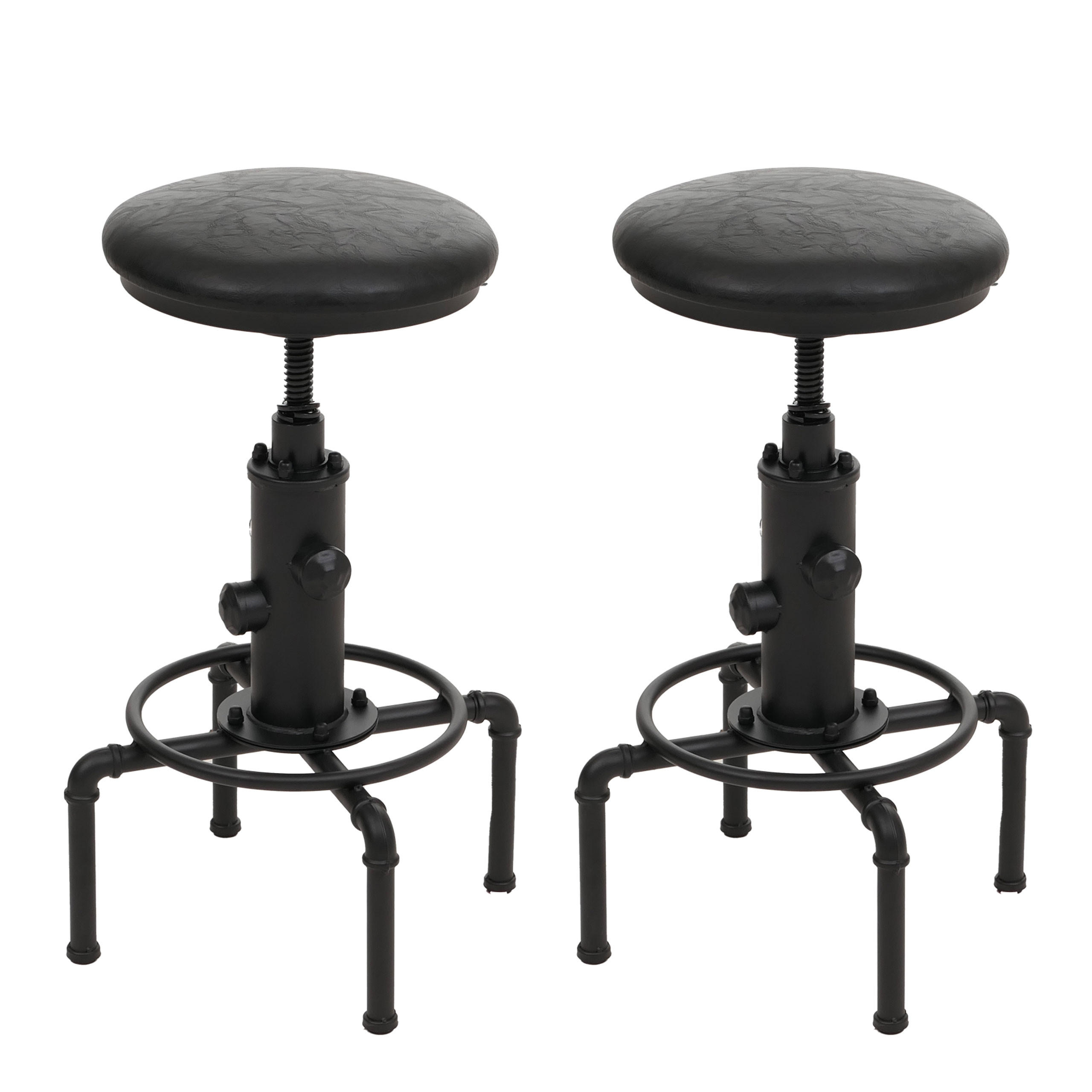 BARHOCKER Schwarz 2er-Set - Schwarz, Textil (45/85/45cm) - MCW