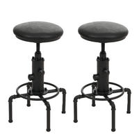 BARHOCKER Schwarz 2er-Set - Schwarz, Textil (45/85/45cm) - MCW