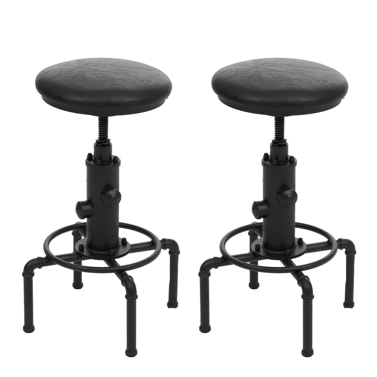 BARHOCKER Schwarz 2er-Set - Schwarz, Textil (45/85/45cm) - MCW