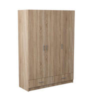 ŠATNÍ SKŘÍŇ S OTOČNÝMI DVEŘMI PINELLO, 144/200/50 cm 3dveřová, dub Sonoma - Sonoma dub, kompozitní dřevo (144/200/50cm) - MASSENO