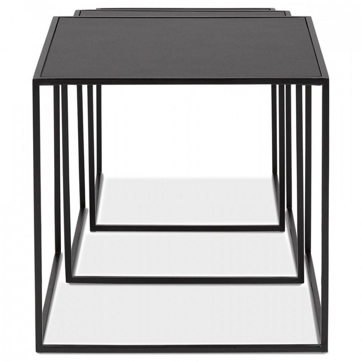 LOUNGETISCH Schwarz 50x50x50 cm - Schwarz, Holz/Metall (50/50/50cm) - AlterEgo