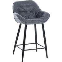 BARHOCKER Stoff grau - Grau, Textil/Metall (54/93.5/57.5cm) - CLP