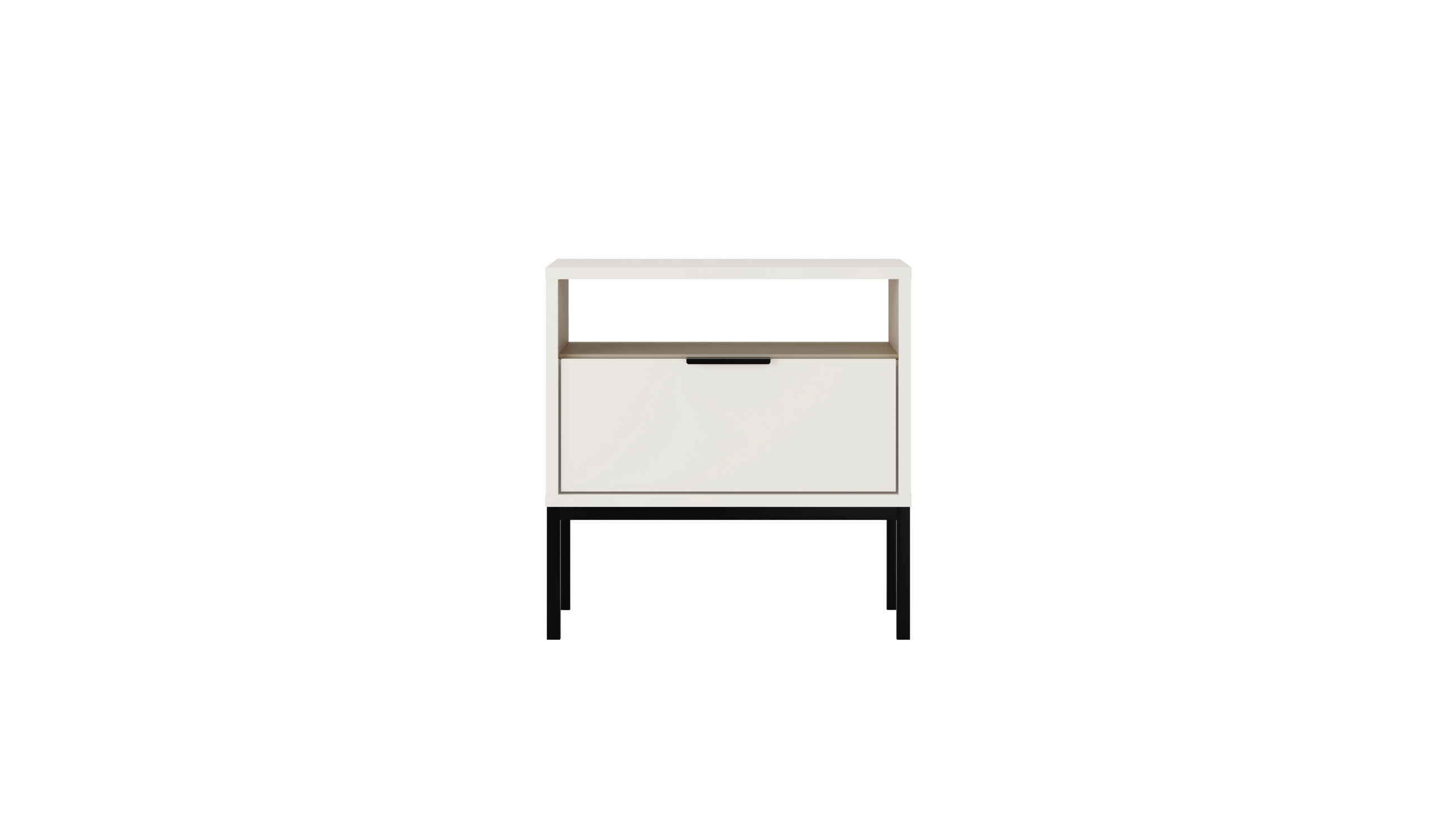 NACHTSCHRANK Austin 33/56,4/55 cm - Schwarz/Weiß, Holzwerkstoff (33/56/55cm) - Kocot Kids