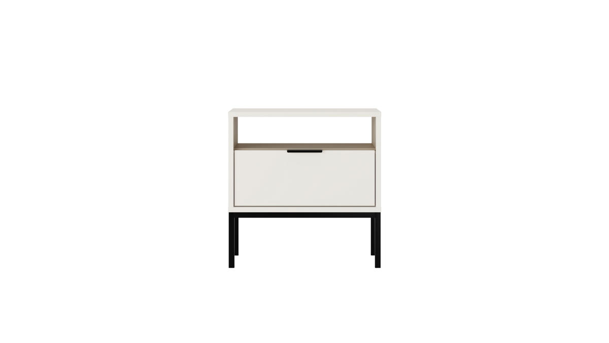 NACHTSCHRANK Austin 33/56,4/55 cm - Schwarz/Weiß, Holzwerkstoff (33/56/55cm) - Kocot Kids
