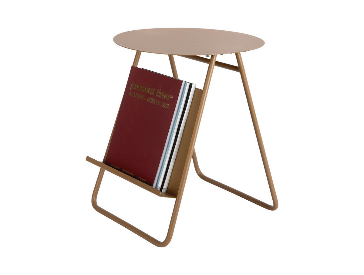 BEISTELLTISCH Esencia - Braun - 40/40/48 cm - Braun, Metall (40/40/48cm) - Leitmotiv