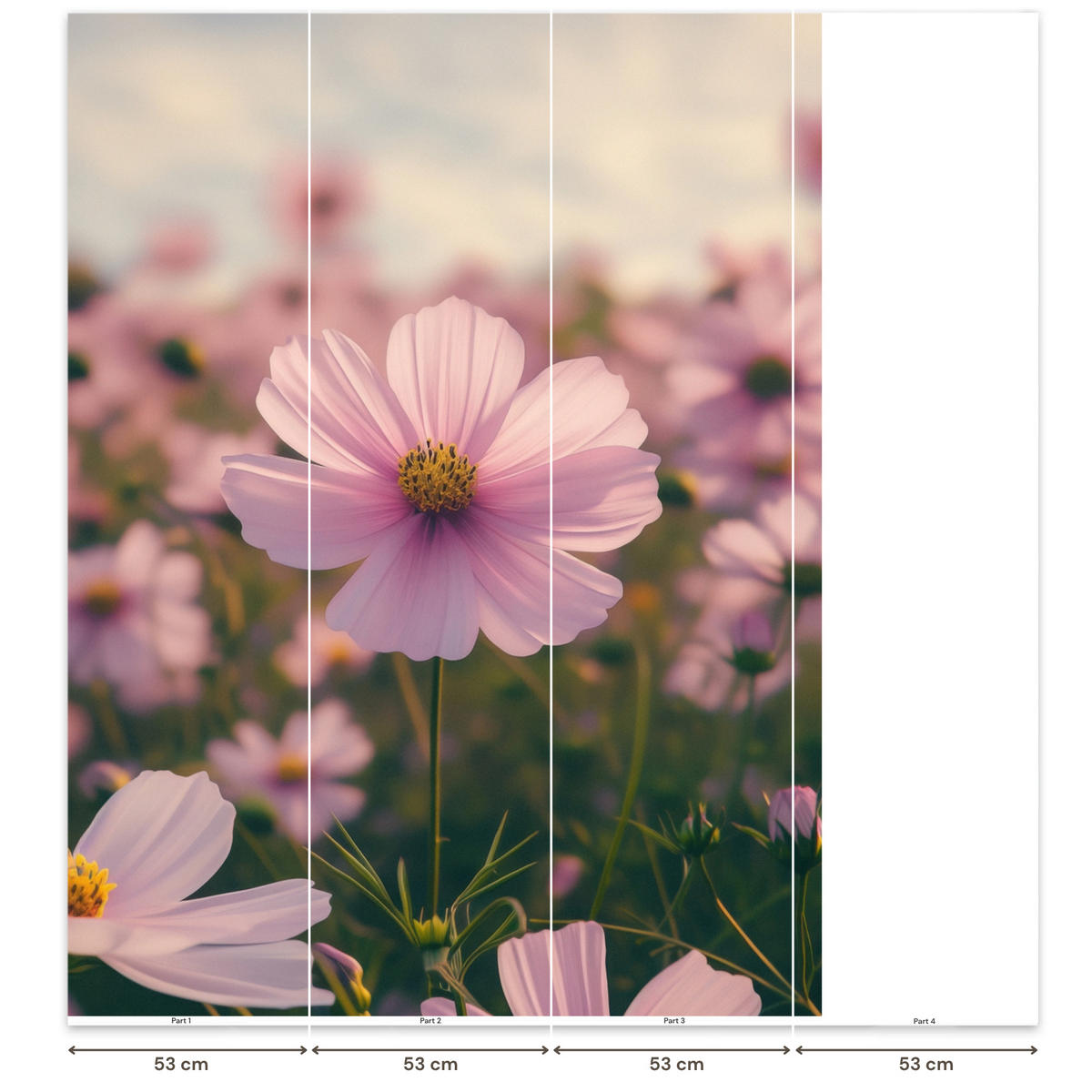 TAPETE - Blumen - Lila - Unscharf - 160x220 cm - Rosa, Papier (160/220cm) - OnlyWow