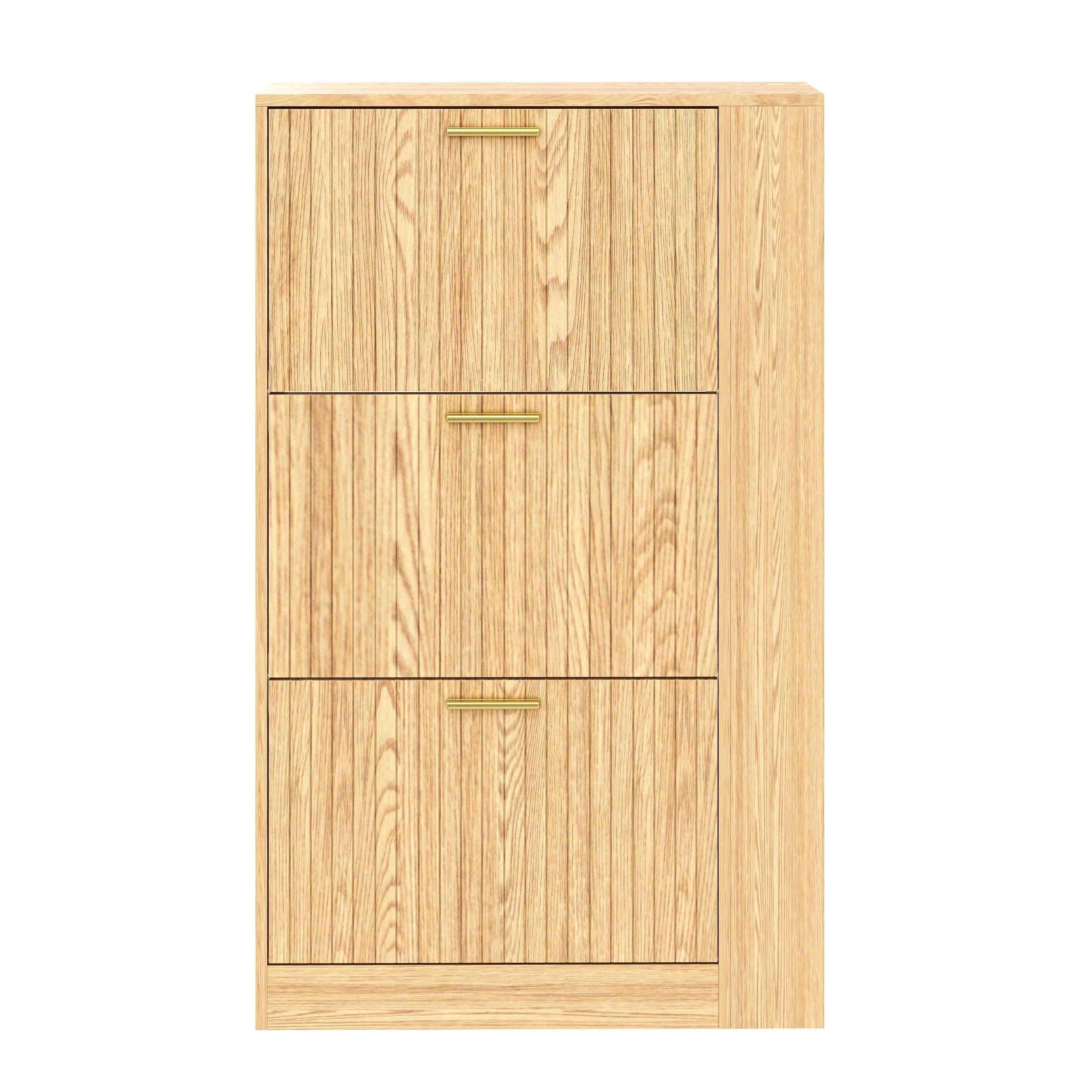 SCHUHSCHRANK Natur 70/23,5/115 cm - Naturfarben, Holzwerkstoff (70/115/23.5cm) - PANGIVO