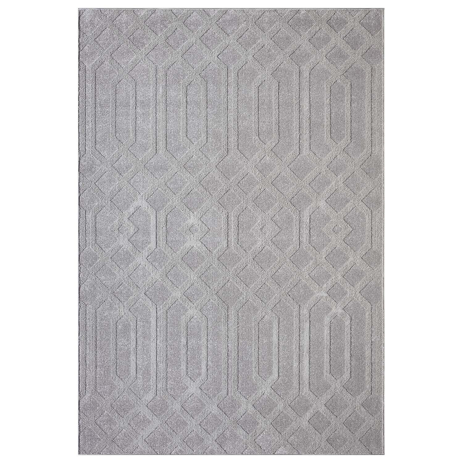 KURZFLOR-TEPPICH Flair 138 Grau 160x230 cm - Grau, Textil (160/230cm) - carpet city