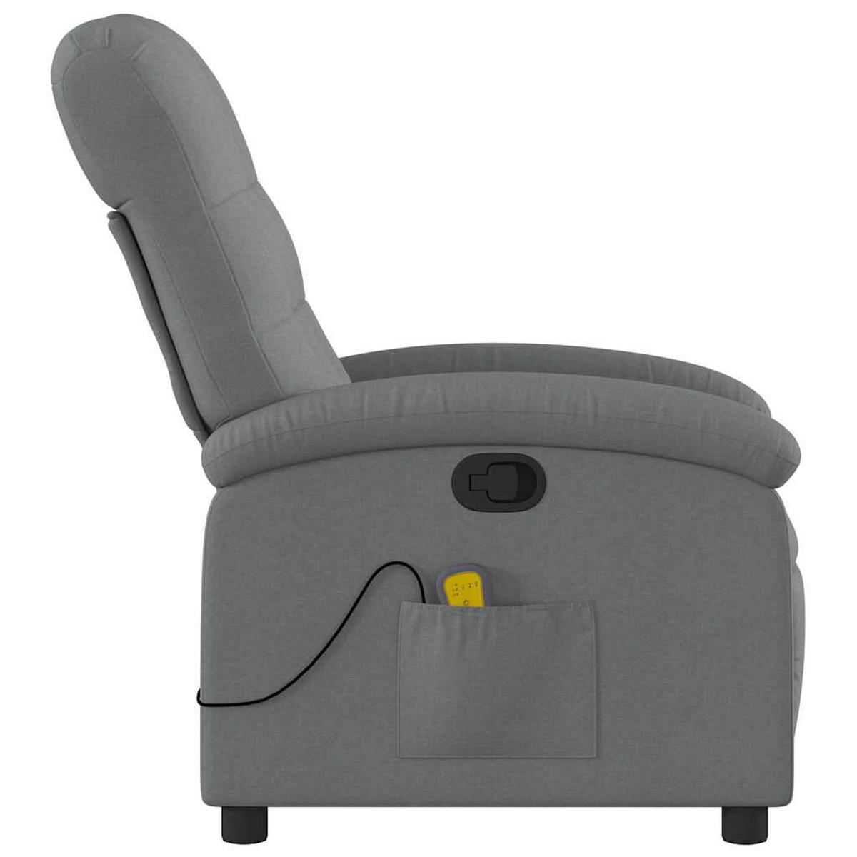 MASSAGESESSEL Dunkelgrau Stoff - Dunkelgrau, Textil (146.5/83.5/70cm) - vidaXL