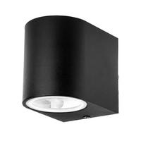 LED AUSSEN-WANDLEUCHTE Schwarz - Schwarz, Metall (6.8/8/9.2cm)