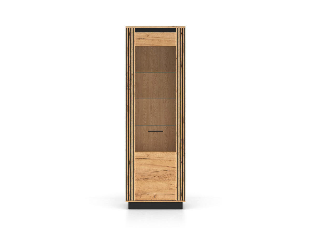 VITRINE – 65 cm – Urso – Eichefarben – VI-025 - Eichefarben, Holzwerkstoff (65/200/40cm) - hi-markt