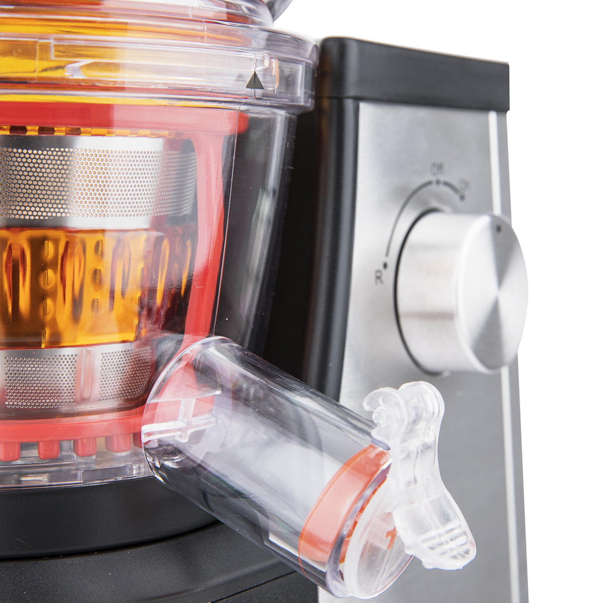 ENTSAFTER GSX22 Silber, Obst- und Gemüsesaft-Extraktor, Saftpresse mit Vitamin + - Silberfarben/Schwarz, Metall (38/57/24cm) - HKoenig