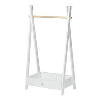 KINDERGARDEROBE Laxe - Weiß, Holzwerkstoff (73/126/43cm) - [en.casa]