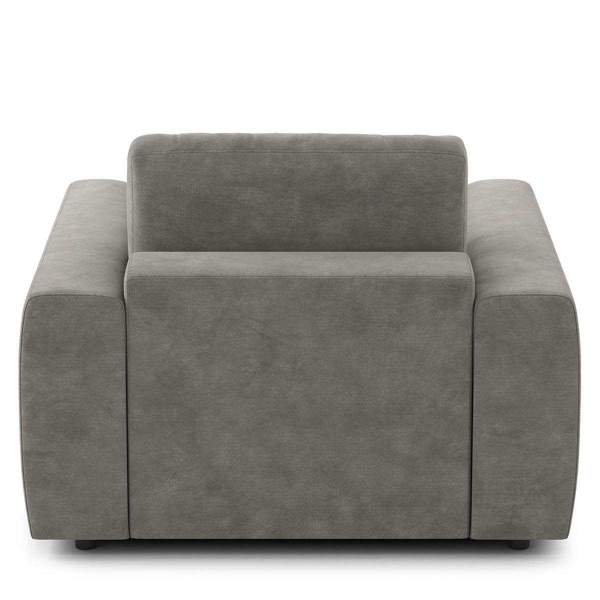 SESSEL - Schwarz/Grau, Kunststoff/Textil (116/80/117cm) - home24