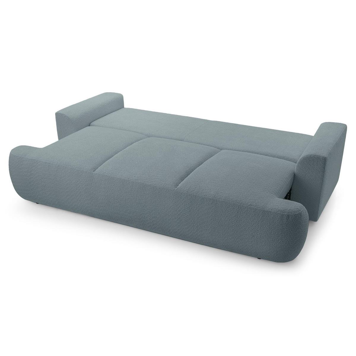 3-SITZER SOFA Barletto Grau Bouclé - Schwarz/Grau, Holz/Textil (248/94/110cm) - Selsey