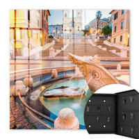 SCHLÜSSELBOX Schwarz 30x30 cm- Türöffnung nach rechts - Urbane Eleganz - Beige, Metall (30/30/5cm) - TULUP