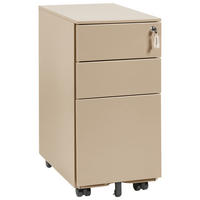 BÜROSCHRANK Metall Beige Bolsena - Beige, Metall (30/60/45cm) - Beliani