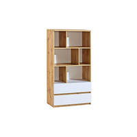 KINDER-HOCHKINDERKOMMODE ARCO 04 80cm in Weiß Arctic Matt / Wotan Eiche - Eiche Wotan/Weiß, Holzwerkstoff (80/150/40cm) - Deine Möbel 24