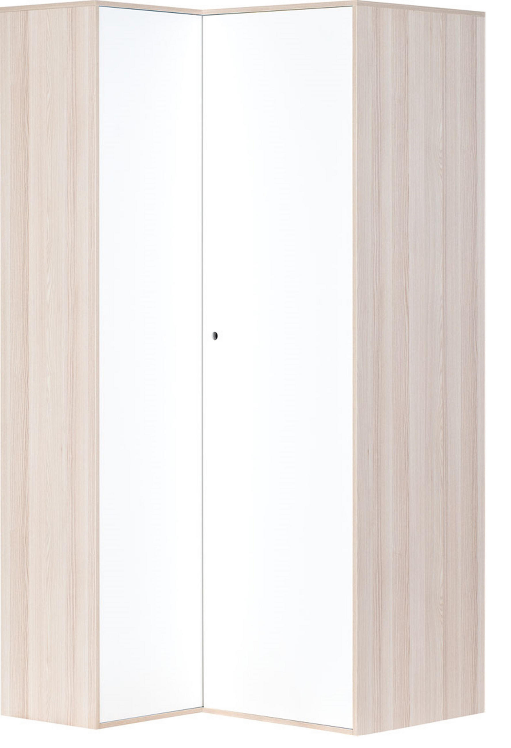 ECKKLEIDERSCHRANK SPOT - Weiß, Holzwerkstoff (105/210/100cm)
