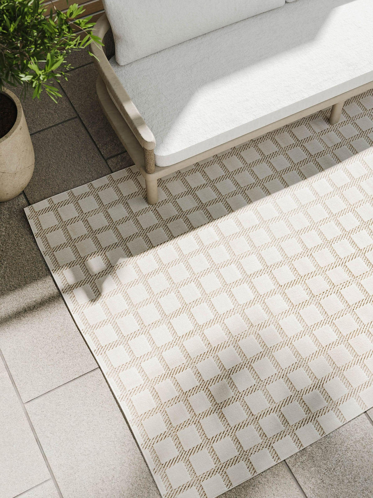 OUTDOORTEPPICH Kaleo Cream/Beige 160x230 cm - Creme, Kunststoff (160/230cm) - benuta