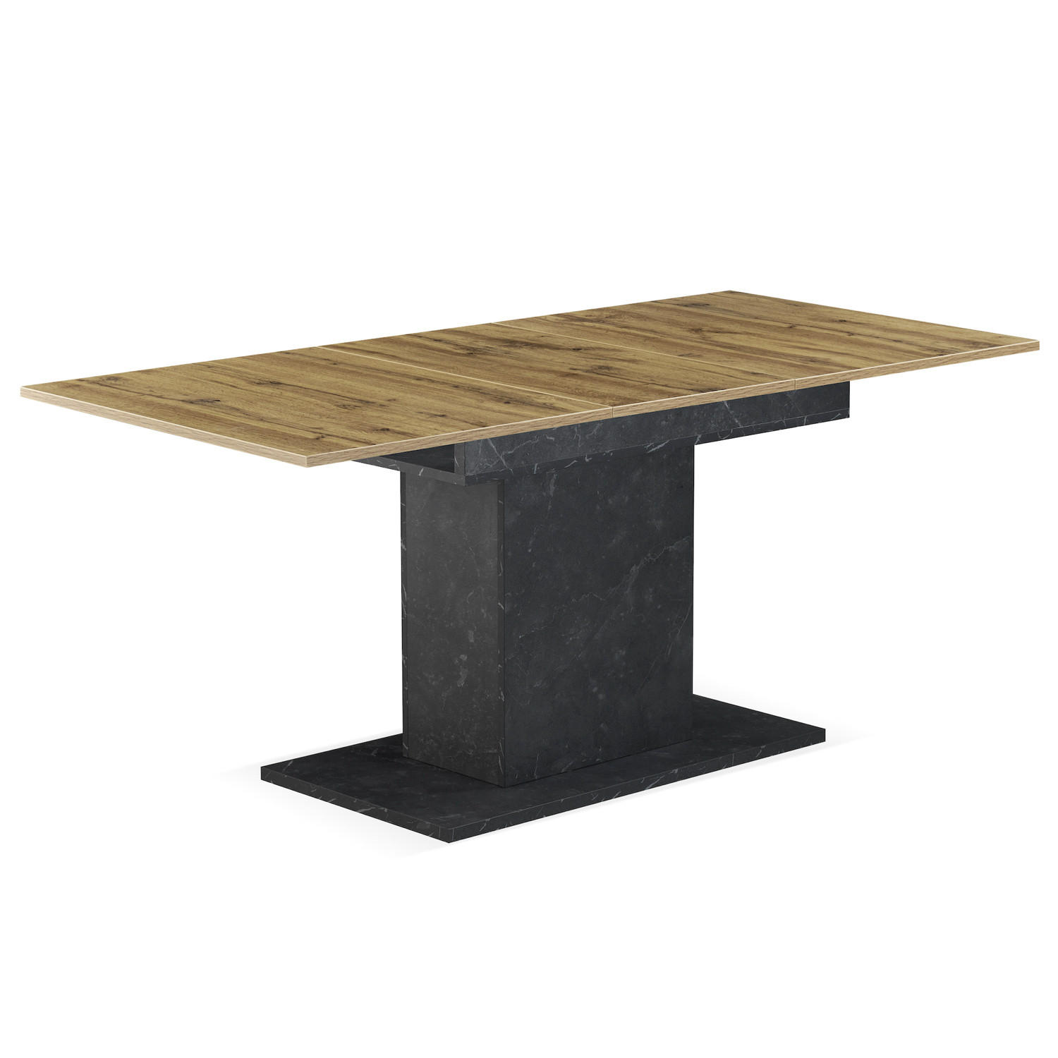 ESSTISCH BOSCO 120-160/80/76 cm - Honigeiche/Anthrazit, Holzwerkstoff (80/120/76cm) - B&D Home