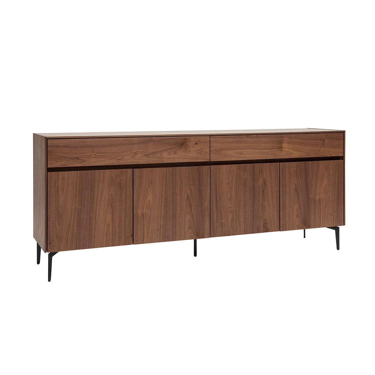 SIDEBOARD Walnussfurnier L180 cm BLISS - Walnussfarben, Holz (40/74.8/180.3cm) - Miliboo