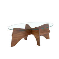 COUCHTISCH 104,9/60/45 cm mit Ablage aus Sicherheitsglas und MDF, Transparent/Walnussfarben - Nussbaumfarben, Holzwerkstoff (104.9/60/45cm) - Redom