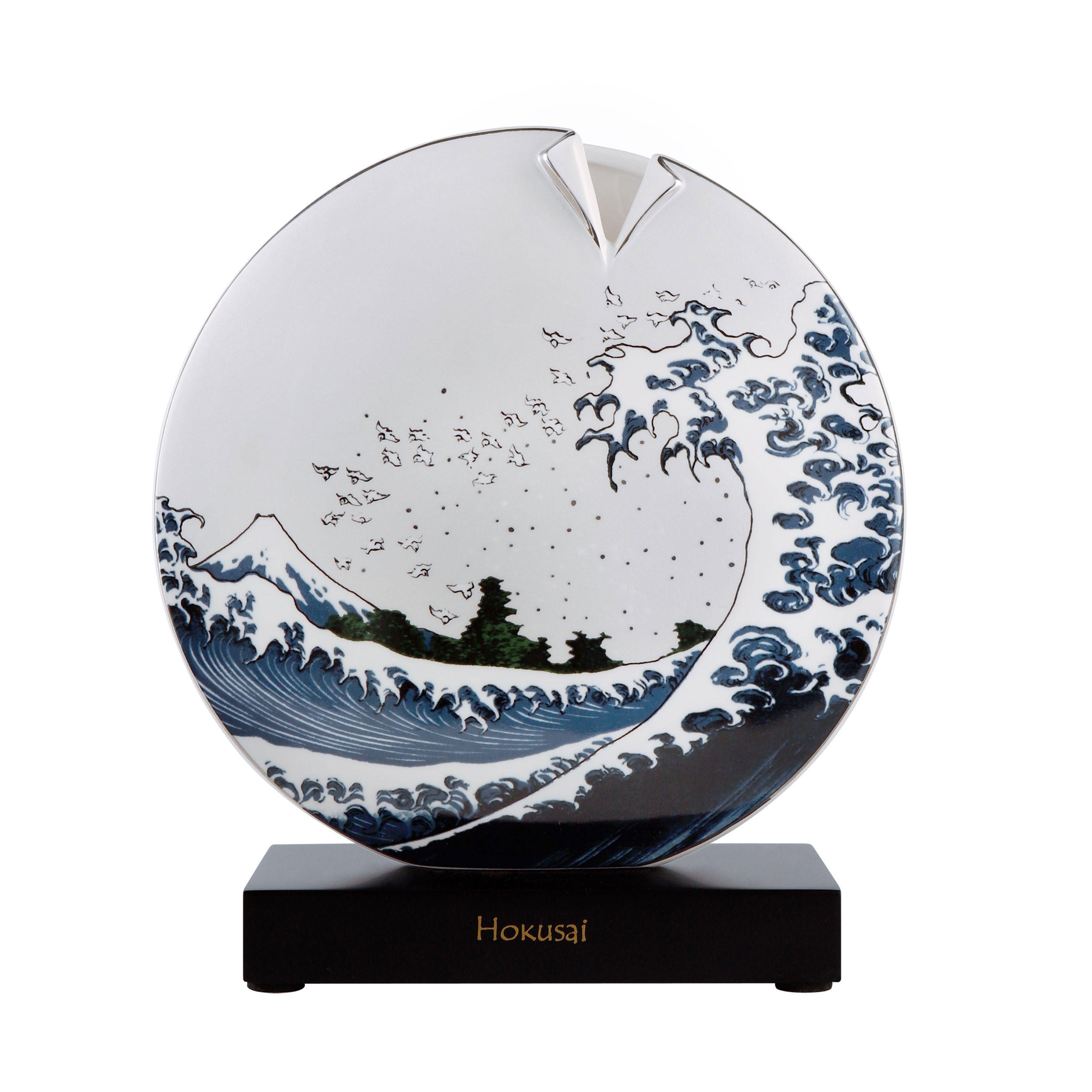 VASE Katsushika Hokusai - Die große Welle II, Porzellan, Bunt, 22.5 cm - Multicolor, Keramik (22.5cm) - Goebel